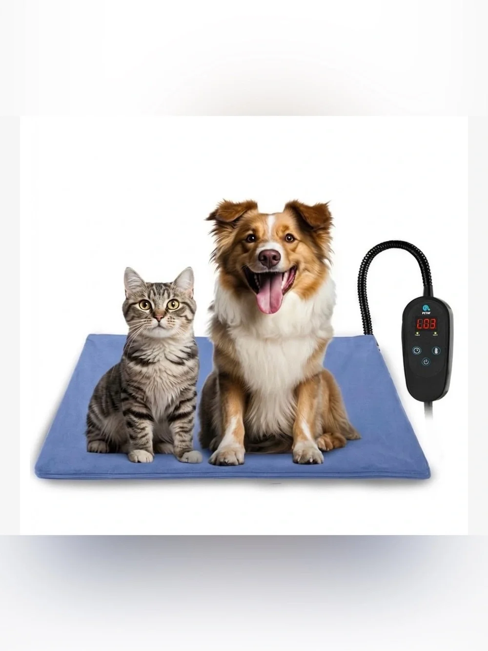 Pet Heating Pad Waterproof Chew-Resistant Cord Large - BLUE